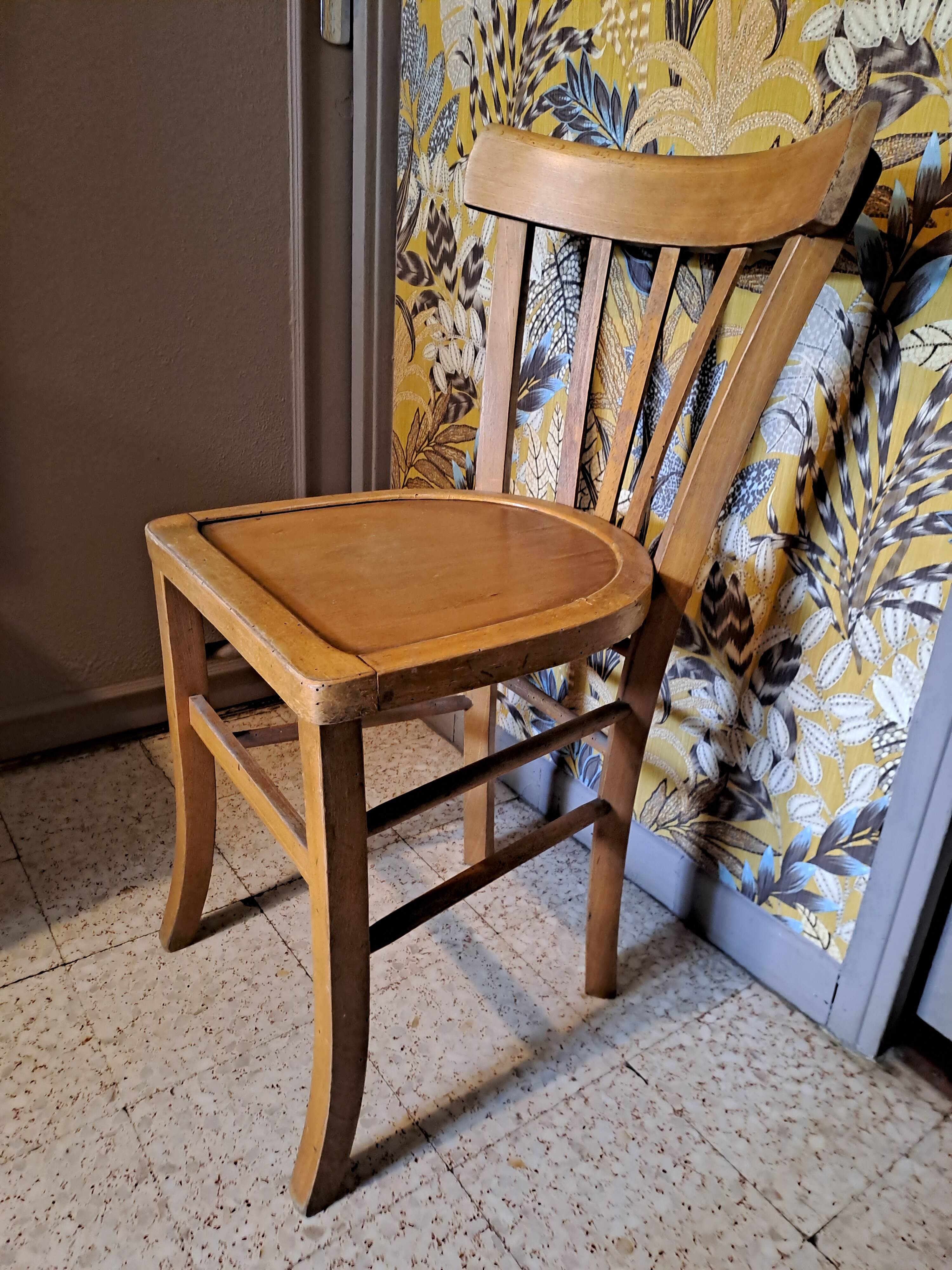 Bistrot chair blond wood 1950