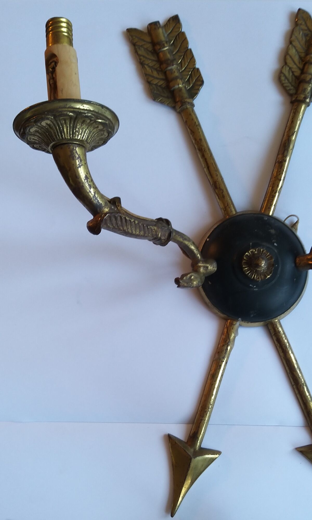 Pair of bronze sconces in Empire House Creation "R.B" 1950/1960