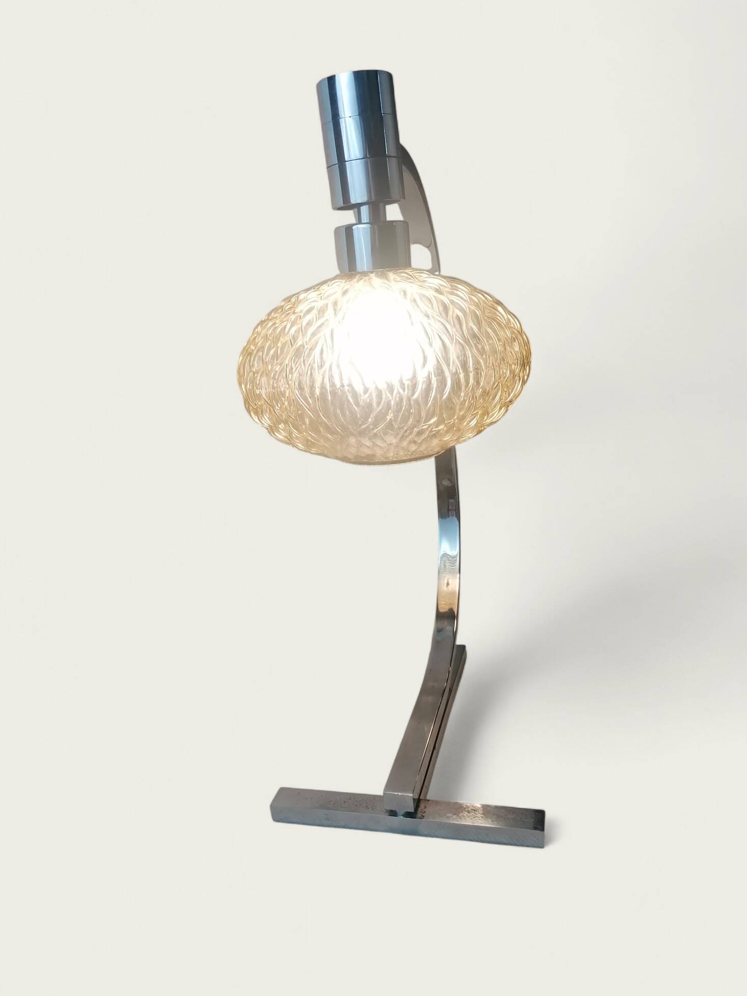 1970 designer lamp in chrome Franco Albini