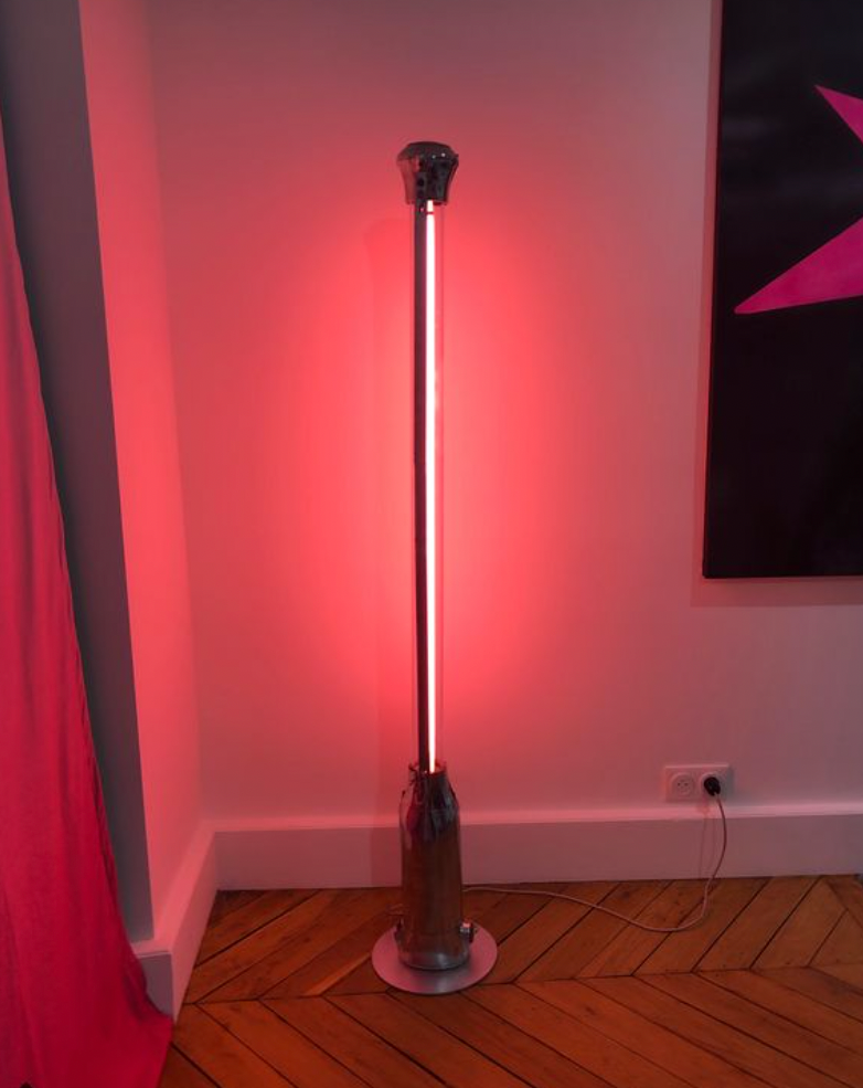 Industrial lamps 70s, pink neon