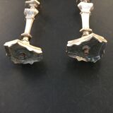 Pair of gilded bronze chandeliers in baroque style, XIXth century