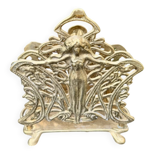 Porte-revues en laiton - art nouveau
