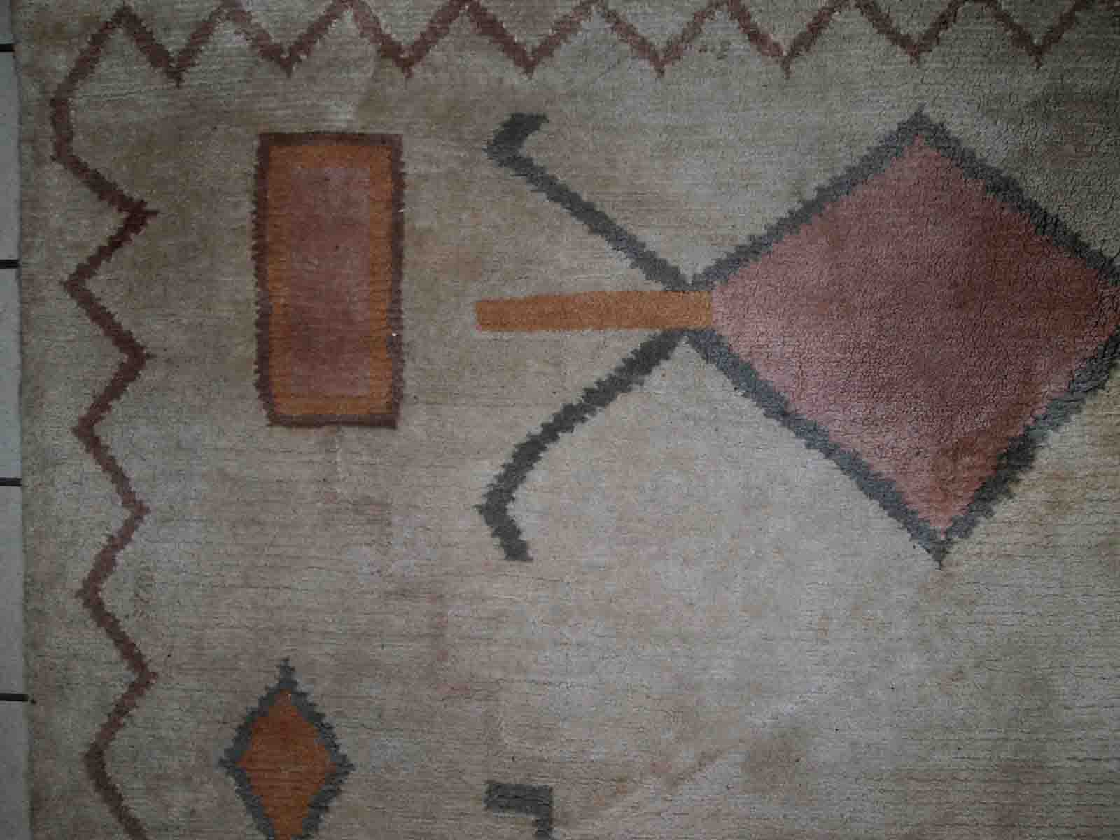 Vintage tibetan khaden handmade carpet 159cm x 237cm 1960s, 1c504
