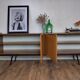 Scandinavian teak and metal sideboard