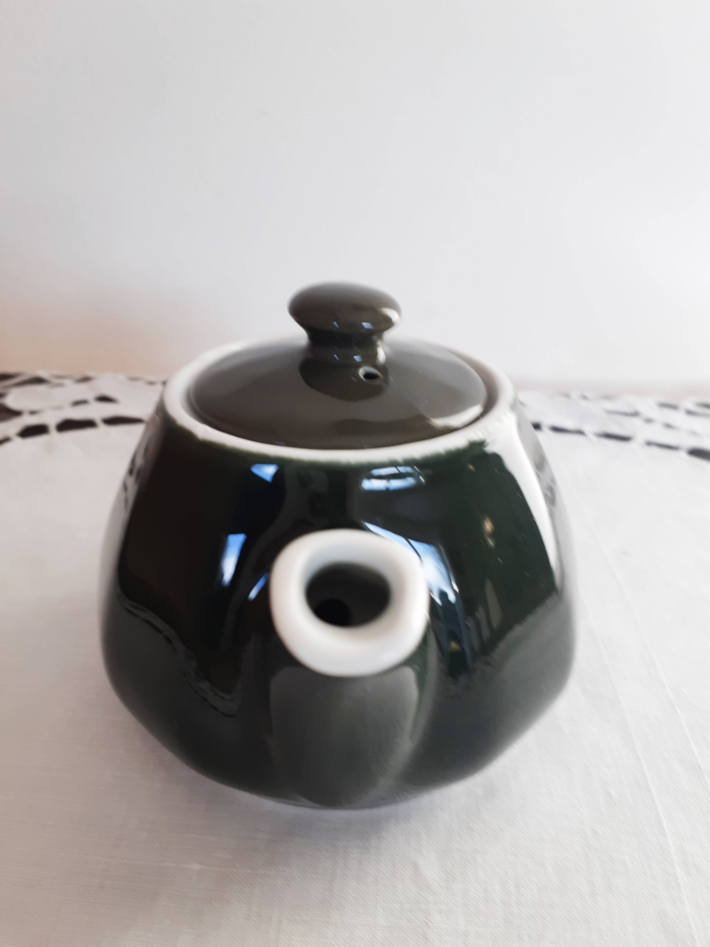 Coffee/tea set, green porcelain bistro