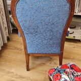 Fauteuil et repose-pied Voltaire