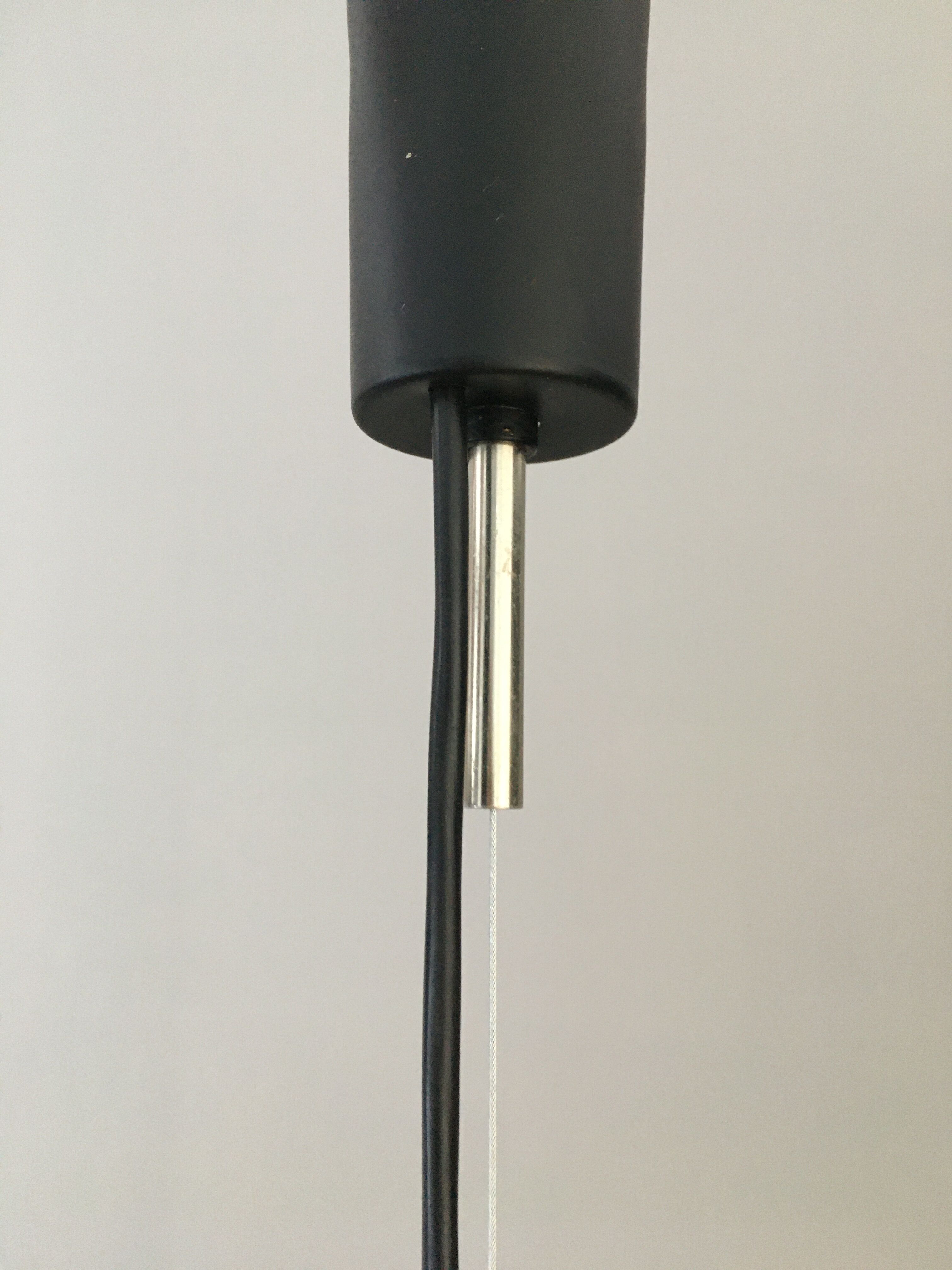 Suspension Reggiani opaline and teak