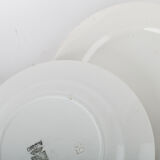 5 hollow Badonviller, pattern plates blue leaves French Antique