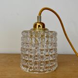 Vintage tulip lamp in molded glass