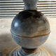 Patinated steel and zinc table