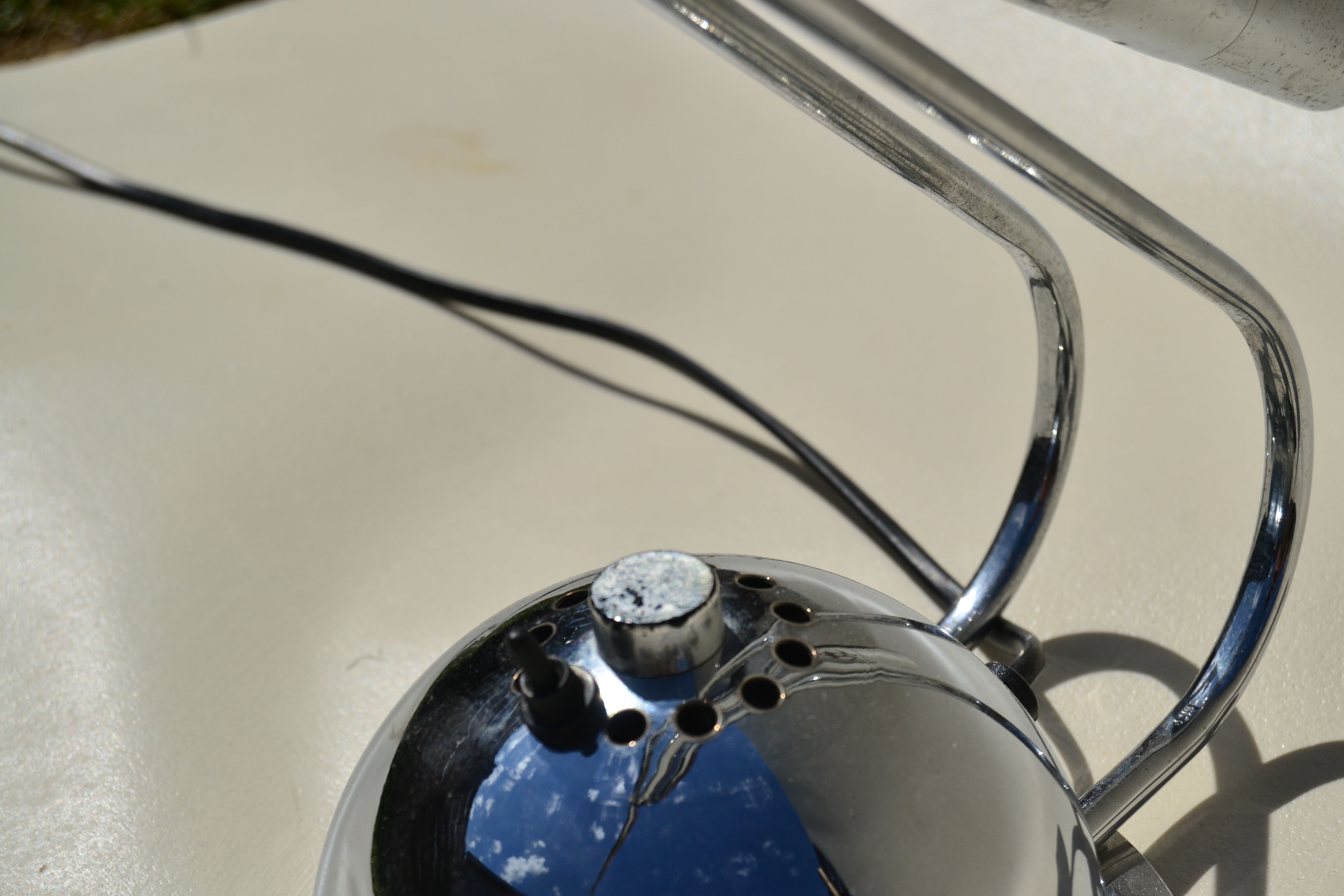 Chrome rocker desk lamp Aluminor 80s