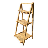 Vintage folding bamboo shelf 1950