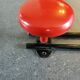 Vintage metal coat rack 3 red and black pathers