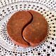 Double tealight candle holder YIN -YANG terracotta handmade decor Indonesia