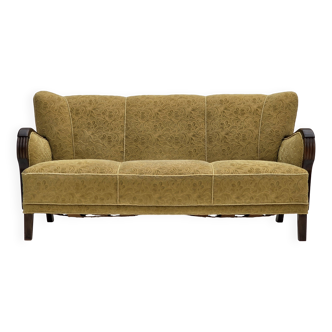 1960s, Danish 3-seater sofa, original condition, wool/cotton fabric.