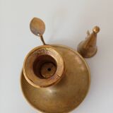Set of 2 brass cellar rat candlesticks