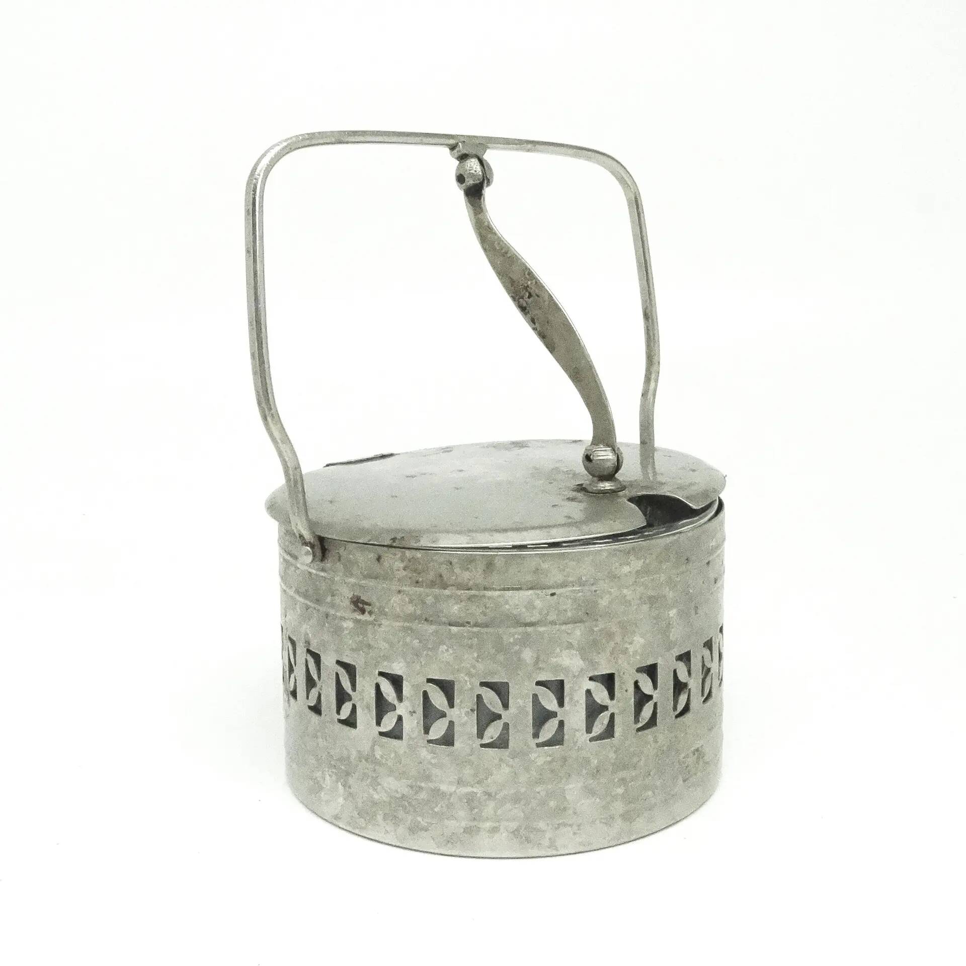 Basket sugar bowl, postmodernism, nickel-plated brass, Poland, 1960s
