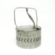 Basket sugar bowl, postmodernism, nickel-plated brass, Poland, 1960s