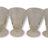 6 Verres ancien  soufflé et ciselé