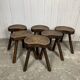 Lot de 6 tabourets brutalistes