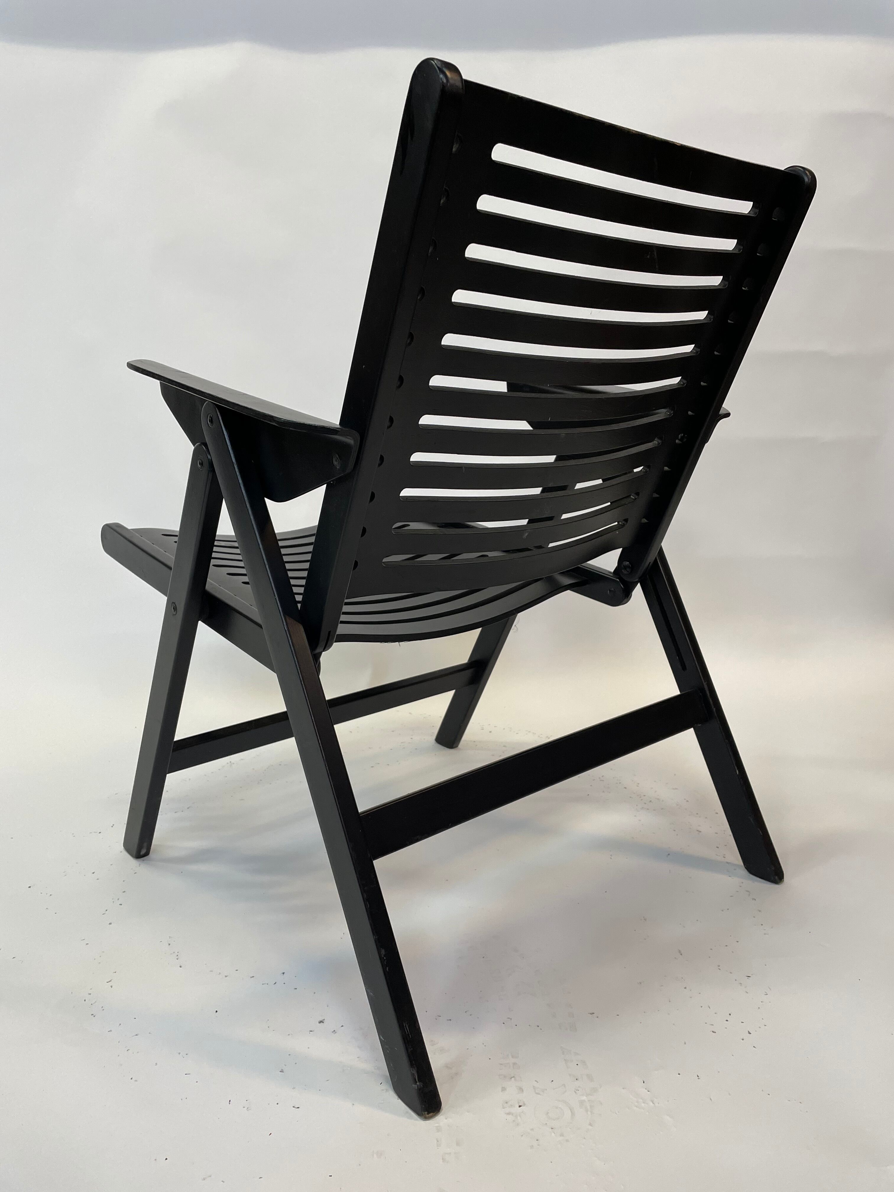 Niko Kralj Slovenian Rex Plywood Folding Chair for Stol 1950s in Black