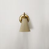 Magnificent adjustable italian Mid Century Modern brass wall sconce