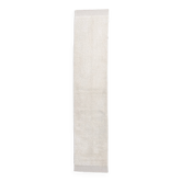 Tapis de couloir marocain en laine blanc neutre 2x10, 67x301 cm
