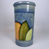 Large ceramic vase from Vallauris with abstract decoration signed