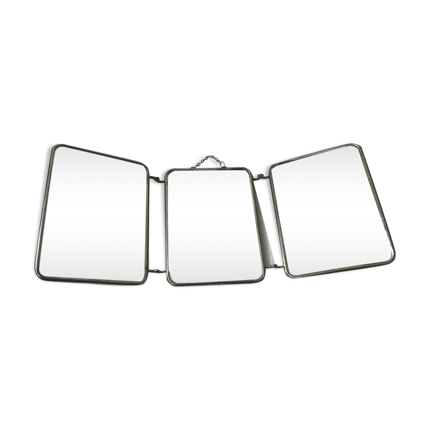 Vintage barber's triptych mirror