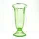 Art Deco vase, pressed uranium glass, Huta Zawiercie, Poland, 1930s