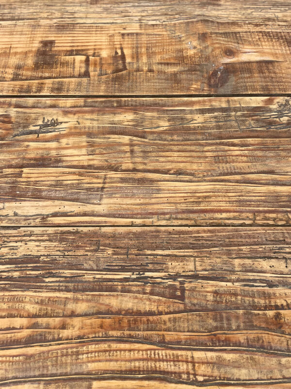 Grande table de vigneron ancienne en bois massif – 230 x 75 x 75 cm