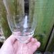 Antique engraved crystal stemmed wine glasses set of 7