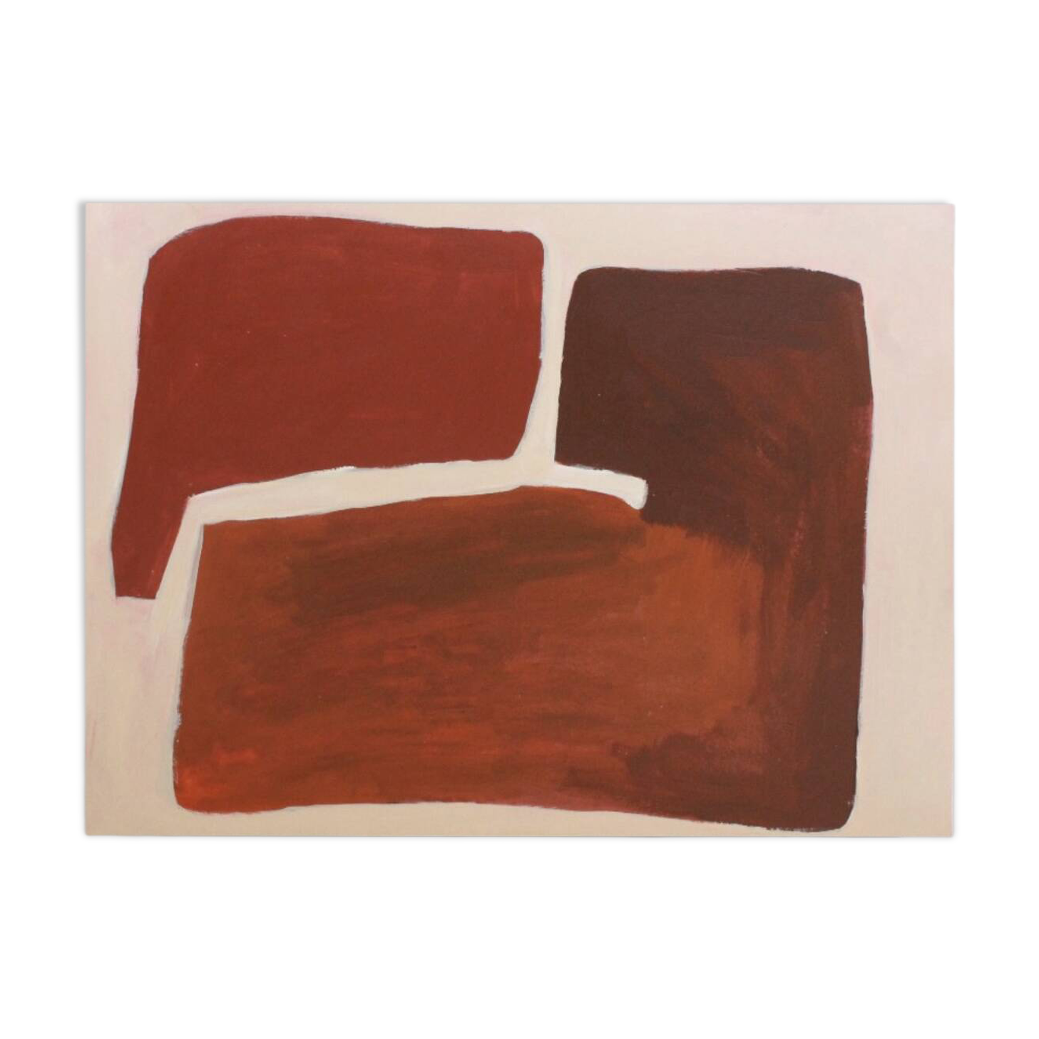 Peinture sur toile tendue "Soft Connection" 100x80cm