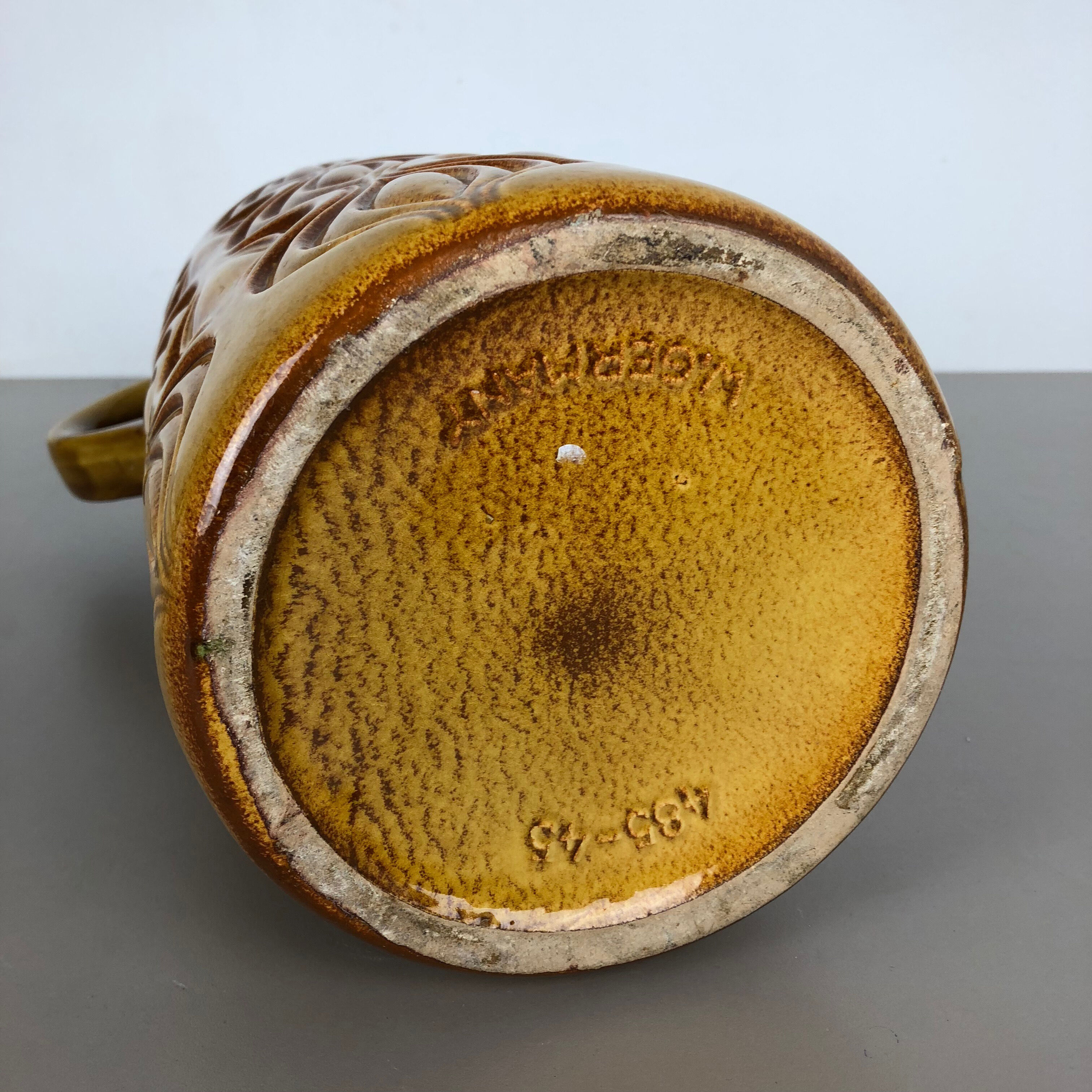 Large Pottery Super Fat Lava Multi-Color 485-45 "Onion" Vase by Scheurich, 1970s