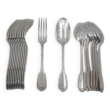 Boulenger Godrons 12 forks + 8 dessert spoons, 20 pieces.