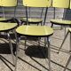 Lot de 5 chaises formica jaune 1960