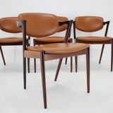 1960s Kai Kristiansen Model 42 Dining Chairs in Palisander, set of 4