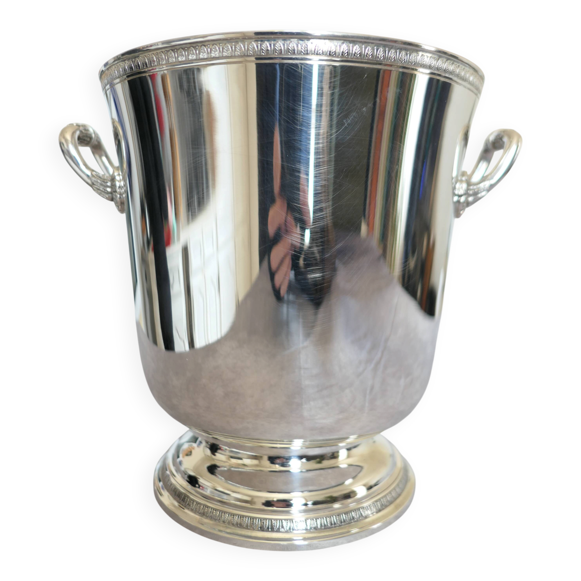 Christofle Malmaison champagne bucket 23 cm. Silver-plated metal.