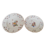Lot deux plats ronds vintages porcelaine Bohème
