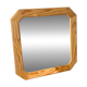 Miroir octogonal en bois clair et nervuré