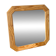 Miroir octogonal en bois clair et nervuré