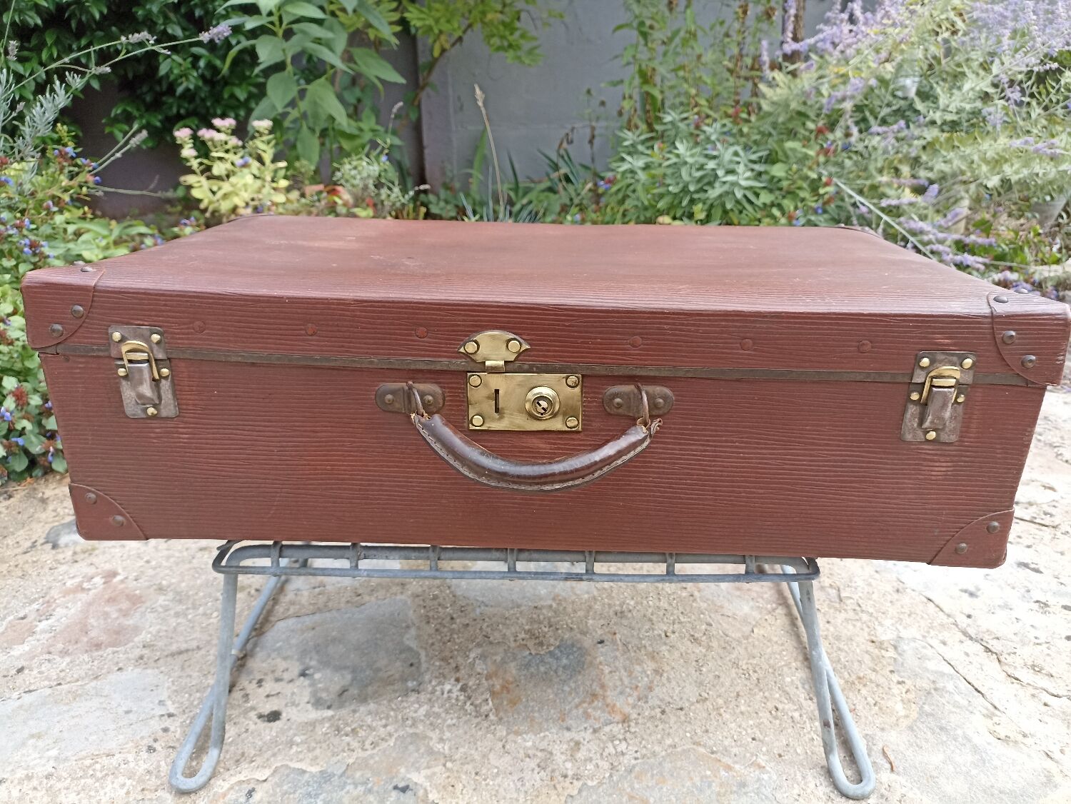 Antique cardboard suitcase