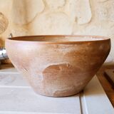 Hand-turned stoneware salad bowl
