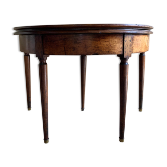 Half-moon walnut table