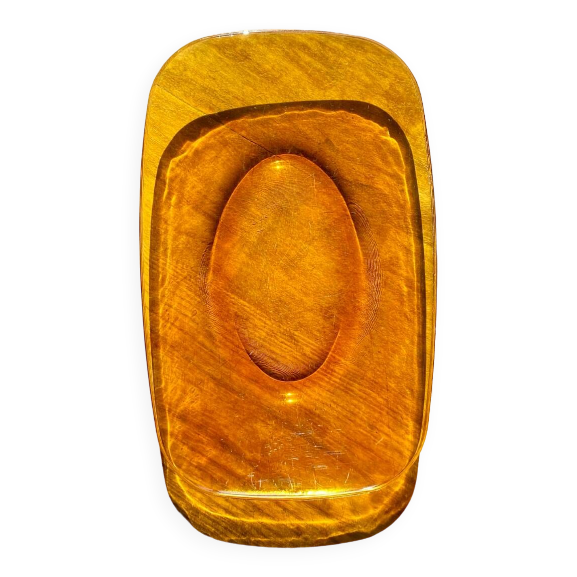 Rectangular amber duralex dish