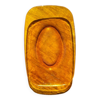 Rectangular amber duralex dish