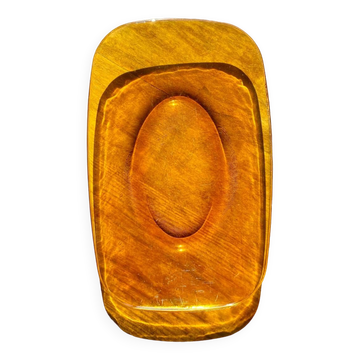 Rectangular amber duralex dish