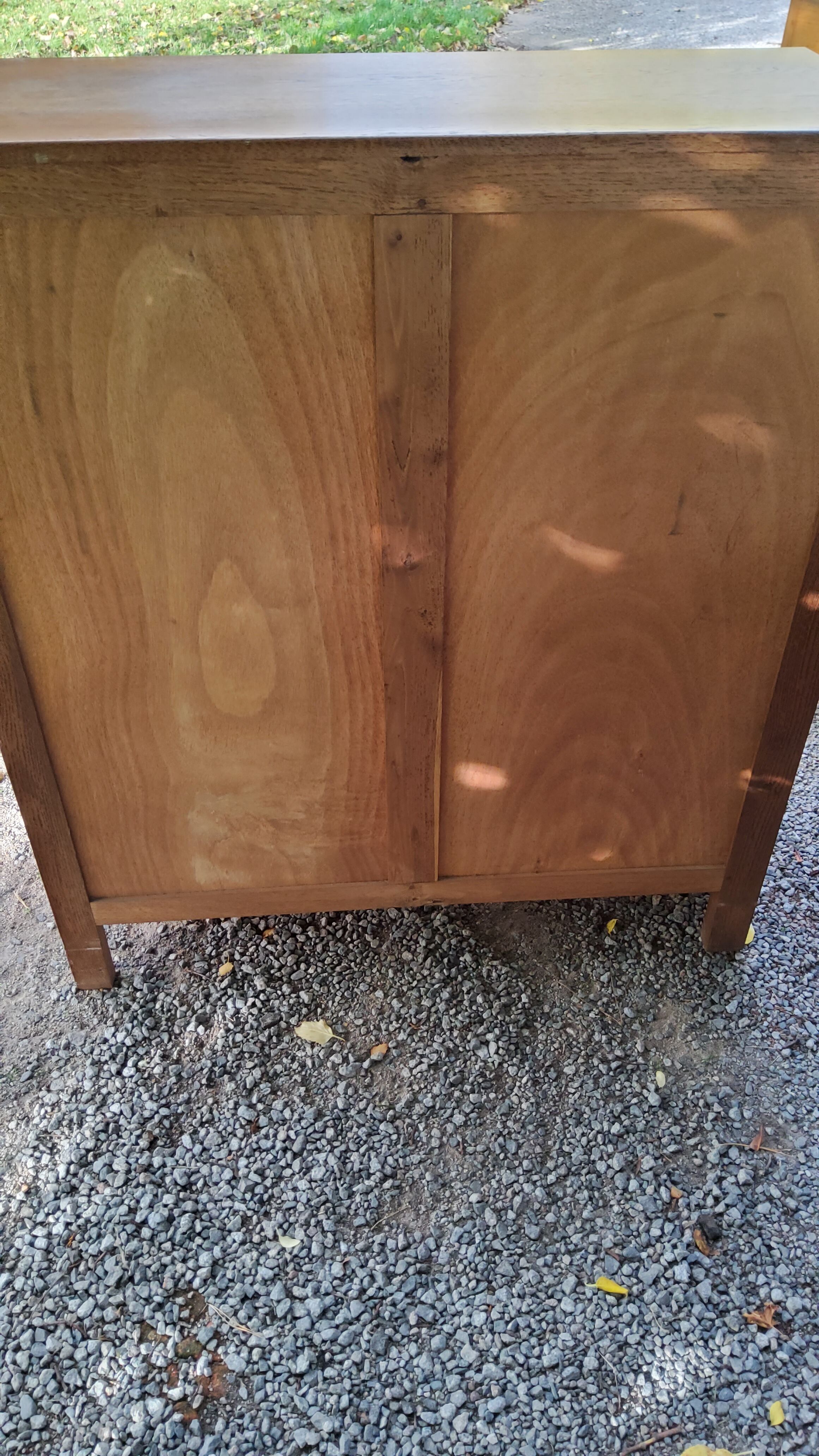 Chest of drawers of the 50s in blond oak compass feet