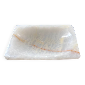 Vide poche en onyx blanc