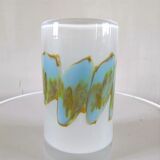 Glass vase abstract décor design 70s
